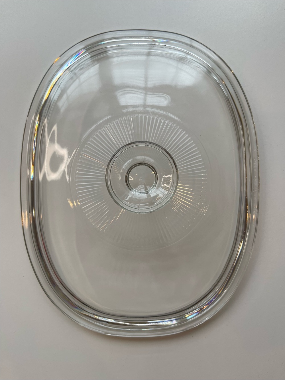 CorningWare F12C Clear Glass Saucepan Lid 1.5 Quart Casserole Cover Vintage